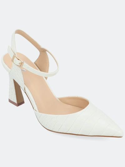 Journee Collection Women's Nixey Pointed Toe Heels In White
