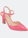 Journee Collection Collection Women's Nixey Wide Width Pump In Pink