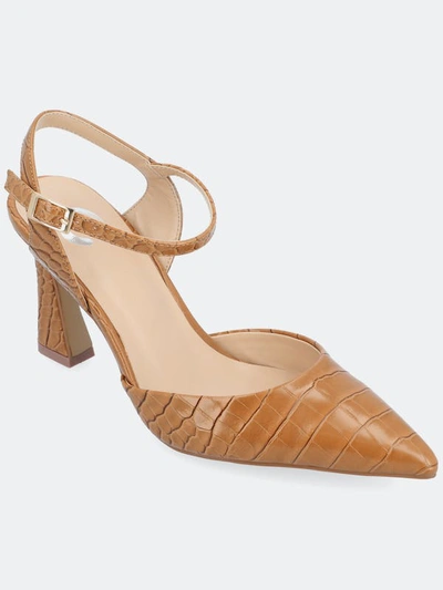 Journee Collection Collection Women's Nixey Wide Width Pump In Brown