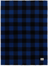 Tekla Blue & Black Gingham Blanket In Blue