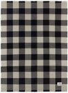 Tekla Black & White Gingham Blanket In Black