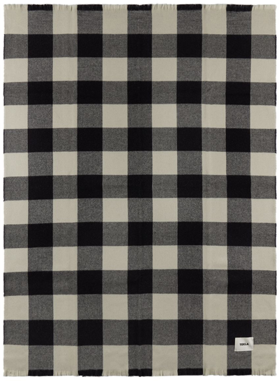 Tekla Black & White Gingham Blanket