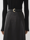 CHLOÉ "C" BELT BLACK SIZE L 100% CALF-SKIN LEATHER