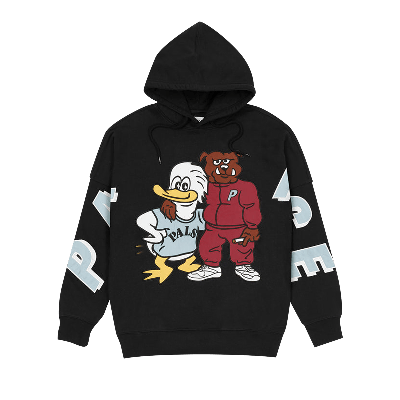Pre-owned Palace Dog And Duck Drop Shoulder Hood 'black'