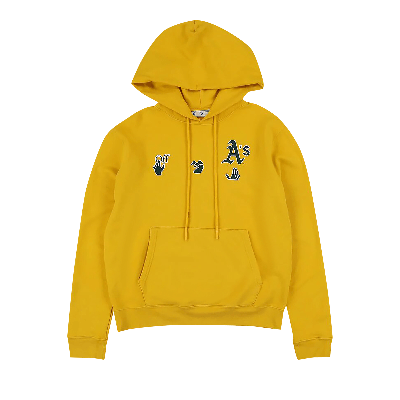 Pre-owned Off-white Mlb Oakland Athletics Hoodie 'yellow/blue'