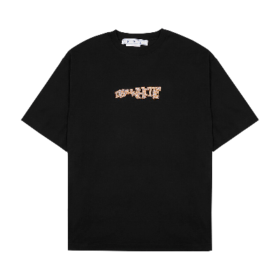 Pre-owned Off-white Glitz Carlos Over Skate Short-sleeve Tee 'black/silver'