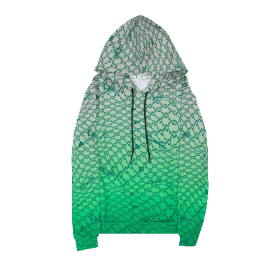 Pre-owned Off-white Ow Allover Sport Hoodie 'green Irish'