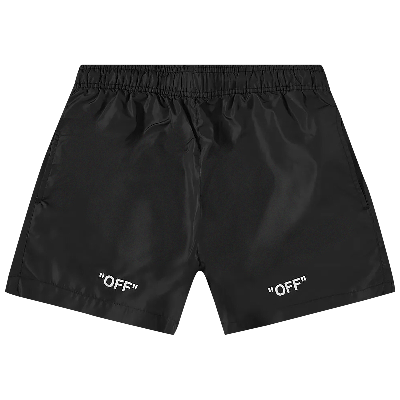 Pre-owned Off-white Off Quote Swim Short 'black/white'