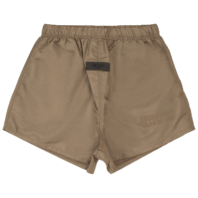 Pre-owned Essentials Fear Of God  Running Shorts 'wood' In Brown