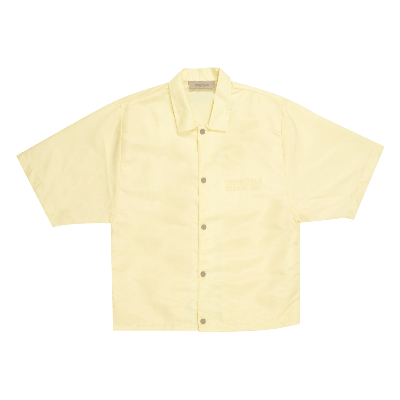 Pre-owned Essentials Fear Of God  Short-sleeve Nylon Shirt 'canary' In Yellow