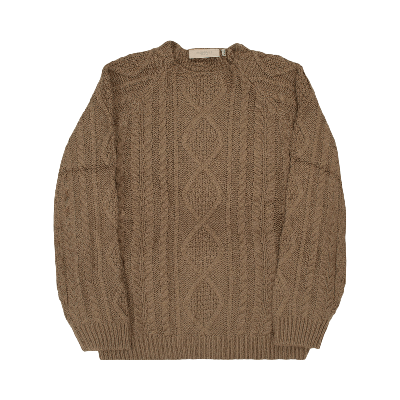 Pre-owned Essentials Fear Of God  Cable Knit 'wood' In Brown