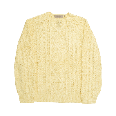 Pre-owned Essentials Fear Of God  Cable Knit 'canary' In Yellow