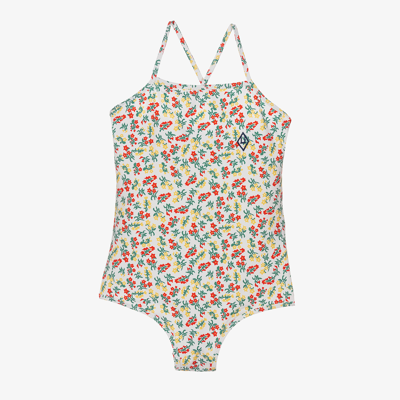 The Animals Observatory Kids' Trout Logo Swimsuit In Ditsy Floral