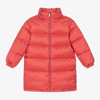 GUCCI GIRLS PINK HOODED PUFFER COAT