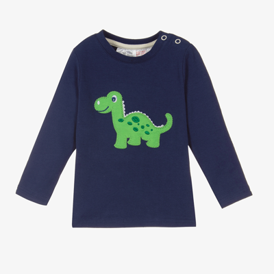 Blade & Rose Babies' Boys Blue Cotton Maple The Dino Top