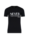 Versace Embroidered Never Too Much Graphic Tee In Nero