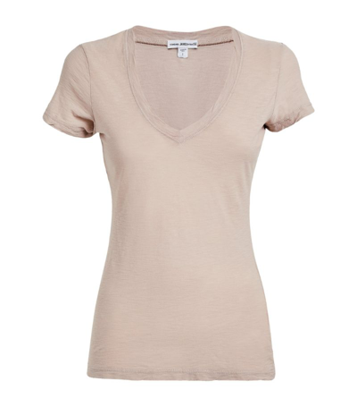 James Perse Solid T-shirt In Pink