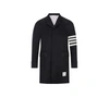 THOM BROWNE VESTE LONGUE EN SERGÉ DE COTON