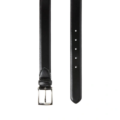 Au Printemps Paris Leather Belt In Black