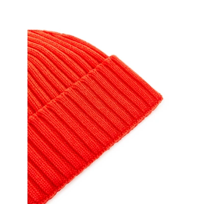 Saison Merino Wool Beanie In Orange