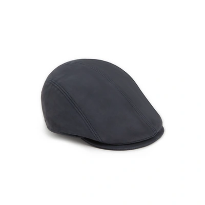 Saison Leather Beret In Grey
