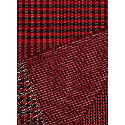 Saison Houndstooth Scarf In Red