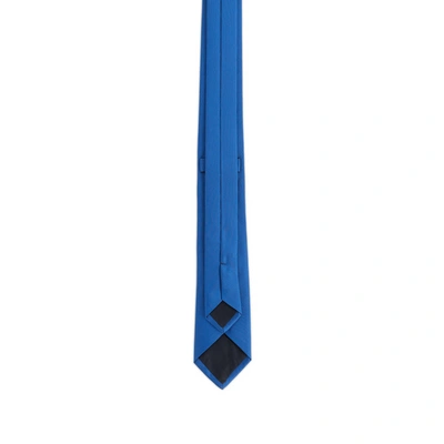 Au Printemps Paris Silk Jacquard Tie In Blue