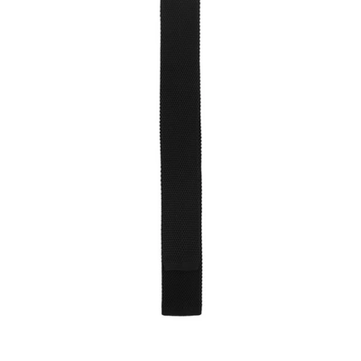 Au Printemps Paris Cotton Knit Tie In Black