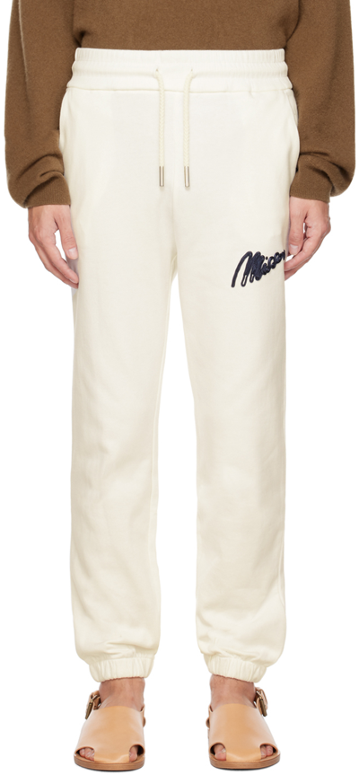 Missoni Logo Detail Drawstring Track Pants In S013f Off White
