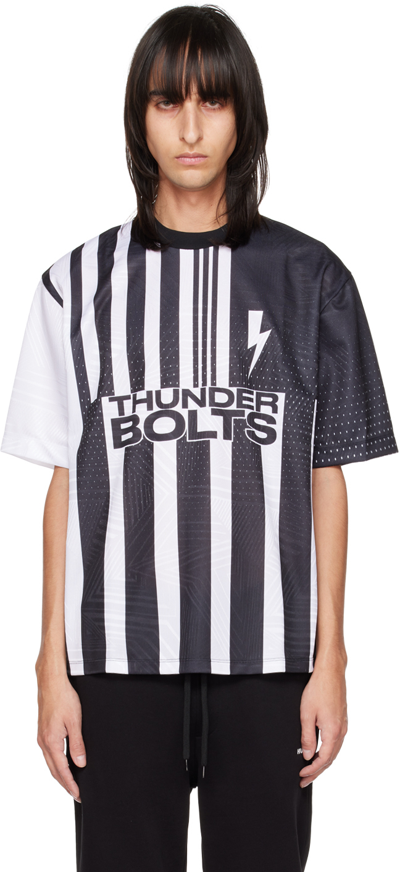 Neil Barrett Thunder Bolts 印花t恤 In Black