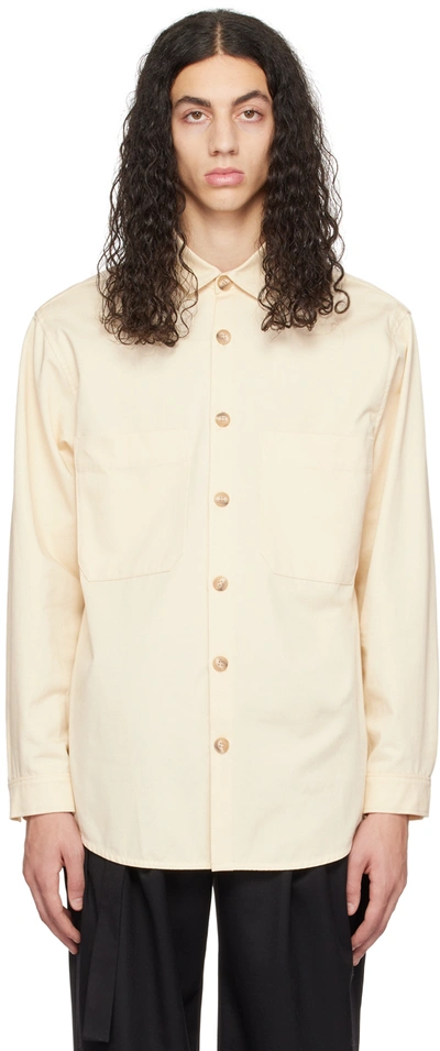 King & Tuckfield Off-white Patch Pocket Shirt In Ecru