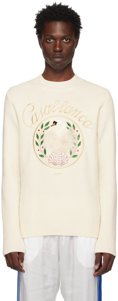 Casablanca Off-white Emblem De Cygne Jumper