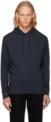 Rag & Bone Flame Carded Cotton-jersey Hoodie In Navy