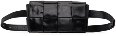 Bottega Veneta Black Paper Cassette Belt Bag In Noir