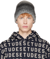 ETUDES STUDIO BLACK & GRAY MOONDOG BEANIE