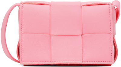 Bottega Veneta Pink Candy Cassette Bag In 5832 Ribbon-gold
