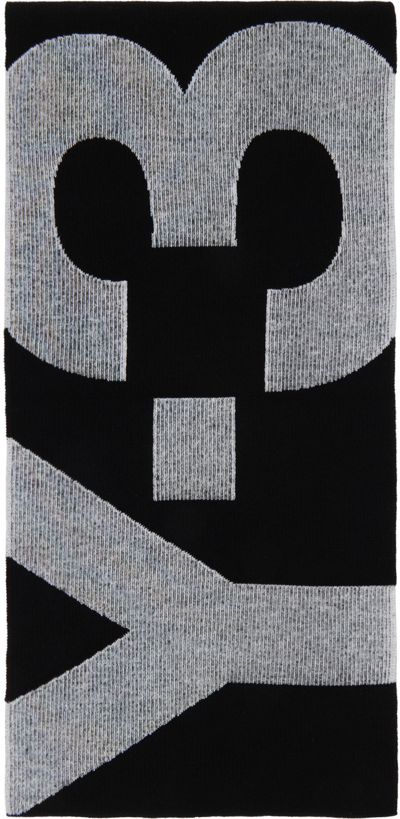Y-3 Black Classic Logo Scarf