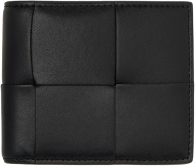 Bottega Veneta Black Bifold Wallet In 8803 Blacksilver