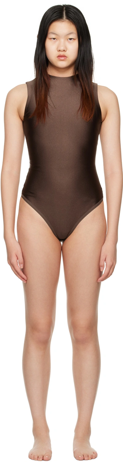 Skims Seamless Sculpt Strapless Shorts Bodysuit In Ochre