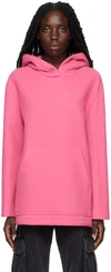 Msgm Pouch-pocket Hoodie In Pink