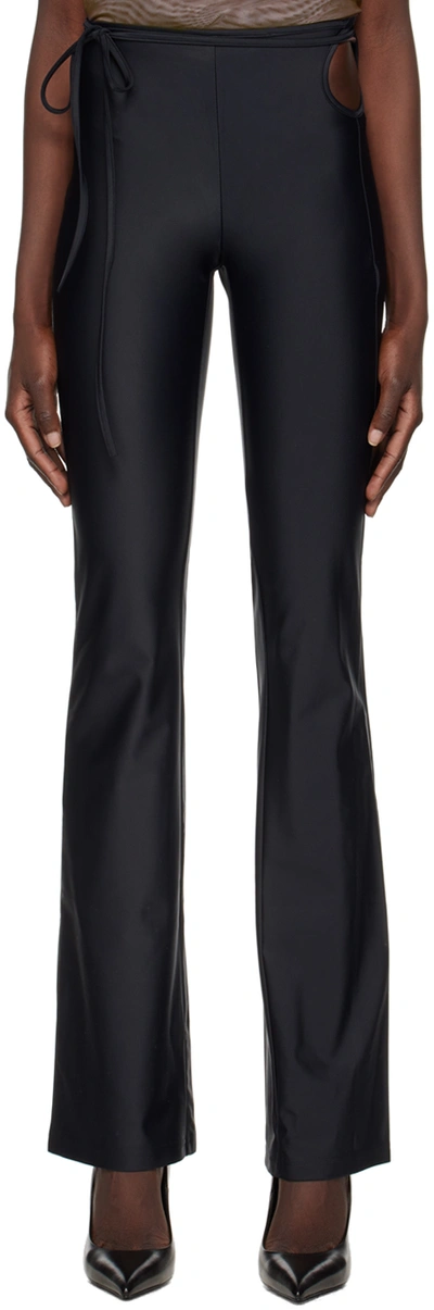 Jade Cropper Black Cutout Trousers In 009/black