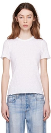 Rag & Bone Gemma Jacquard Leopard Printed Short Sleeve Top In White