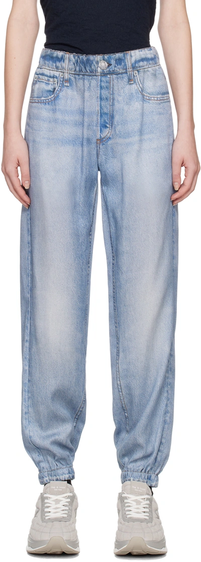 Rag & Bone Miramar High-rise Relaxed-fit Cotton Trousers In Tulip