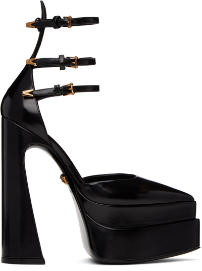 Versace Black Aevitas Platform Heels In 1b00v Black- ModeSens