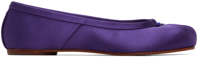 Maison Margiela Purple Tabi Ballerina Flats In T5157 Grape