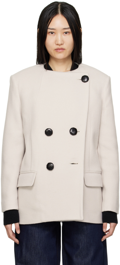Isabel Marant Off-white Ebrigdi Jacket In 20ck Chalk