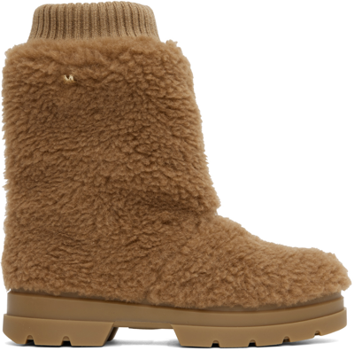 Max Mara Tan Ctanith Boots In 001 Camel