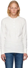 Rag & Bone Classic Slubbed Cotton-jersey Henley T-shirt In Wht