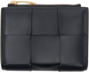 Bottega Veneta Cassette Intrecciato Leather Wallet In 8837 Space Gold