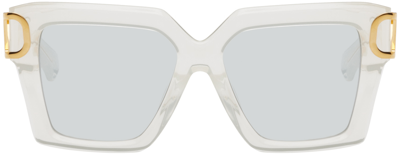 Valentino Transparent I Squared Frame Sunglasses In White